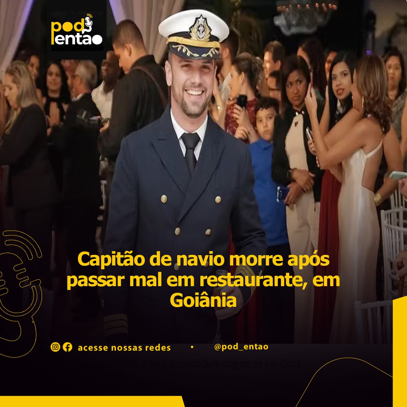 Capitão de navio morre após passar mal em restaurante, em Goiânia
