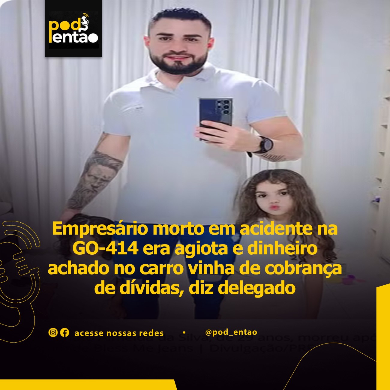 Empresário morto em acidente na GO-414 era agiota e dinheiro achado no carro vinha de cobrança de dívidas, diz delegado