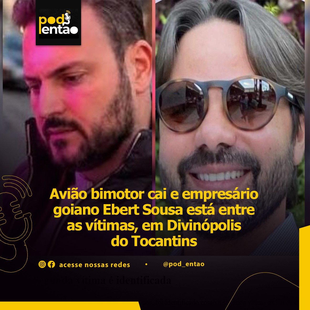 Avião bimotor cai e empresário goiano Ebert Sousa está entre as vítimas, em Divinópolis do Tocantins
