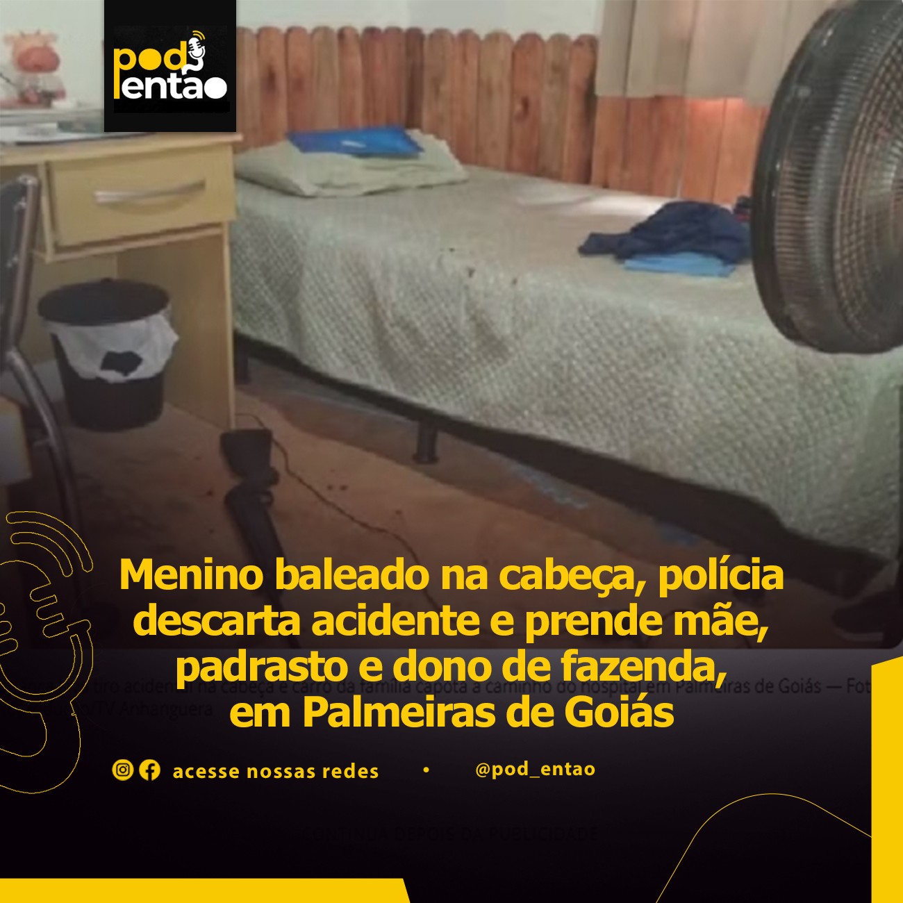 Menino baleado na cabeça, polícia descarta acidente e prende mãe, padrasto e dono de fazenda, em Palmeiras de Goiás 