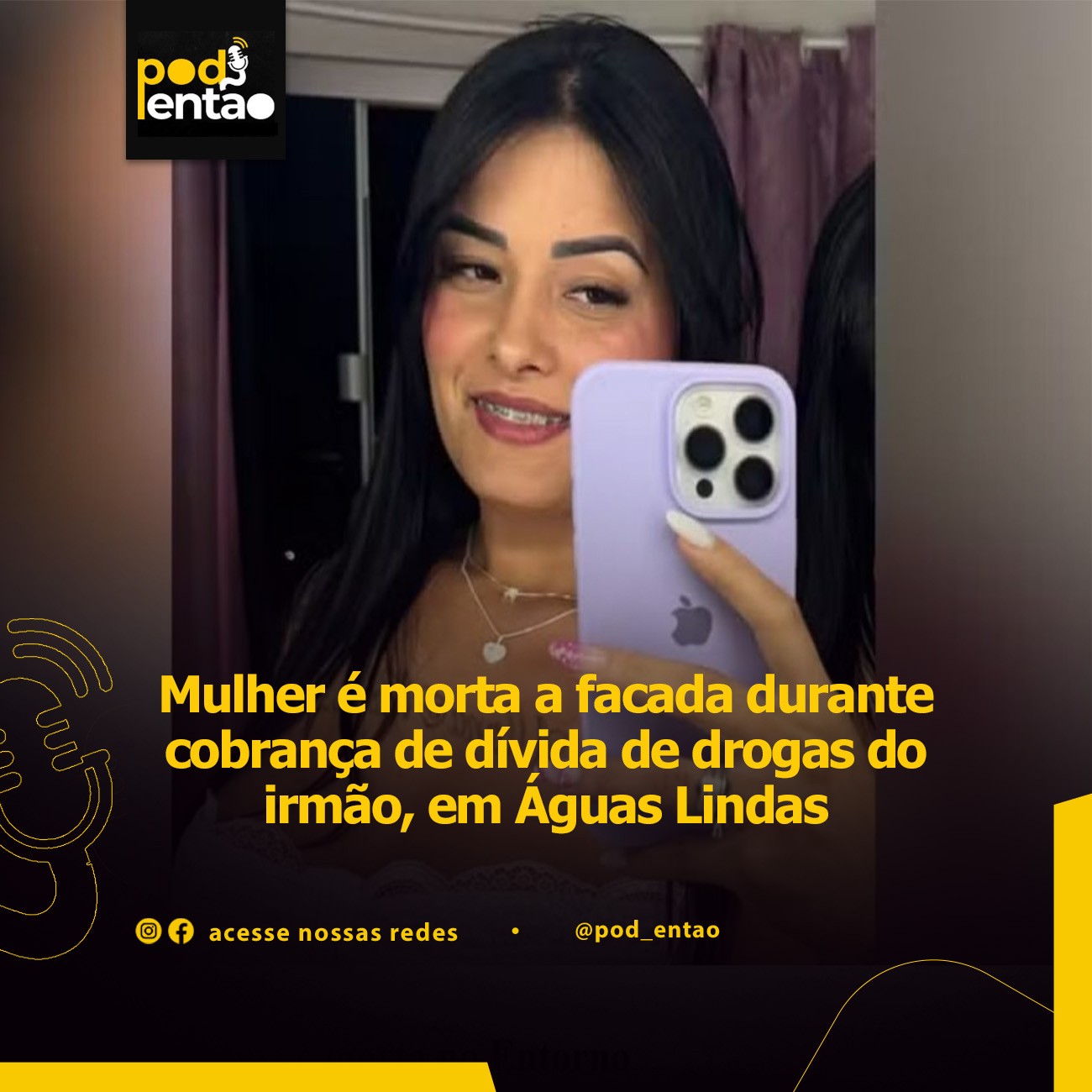 Mulher é morta a facada durante cobrança de dívida de drogas do irmão, em Águas Lindas 